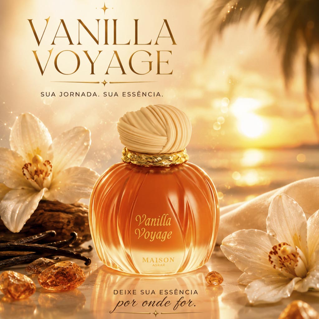 Perfume Vanilla Voyage Maison Asrar 100ml Eau de Parfum Unissex Baunilha Intensa